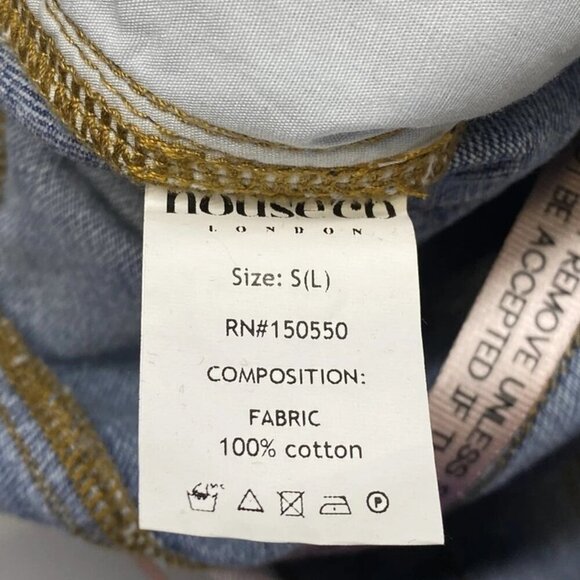 NEW HOUSE OF CB Womens Jean Light Blue Size S(L) Ria Washed Utility Cargo Pocket - Picture 3 of 9